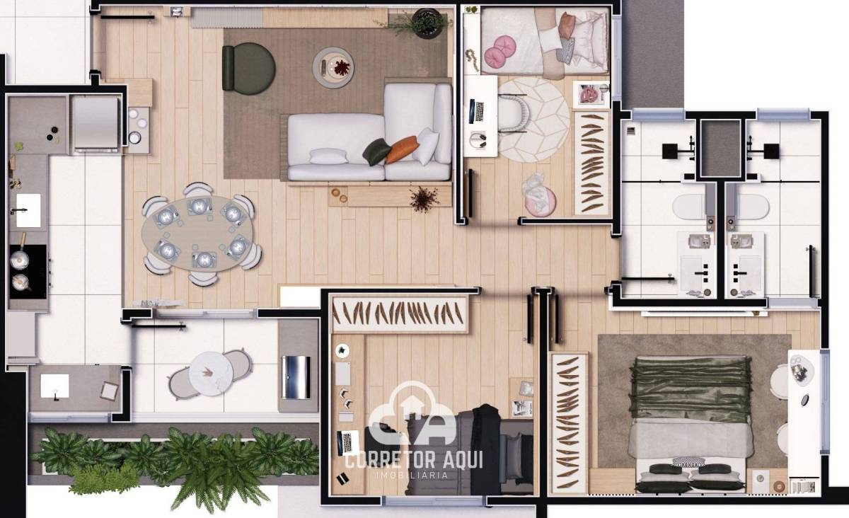 Apartamento de 3 quartos, no bairro São Luiz, em Americana | Eu Corretor