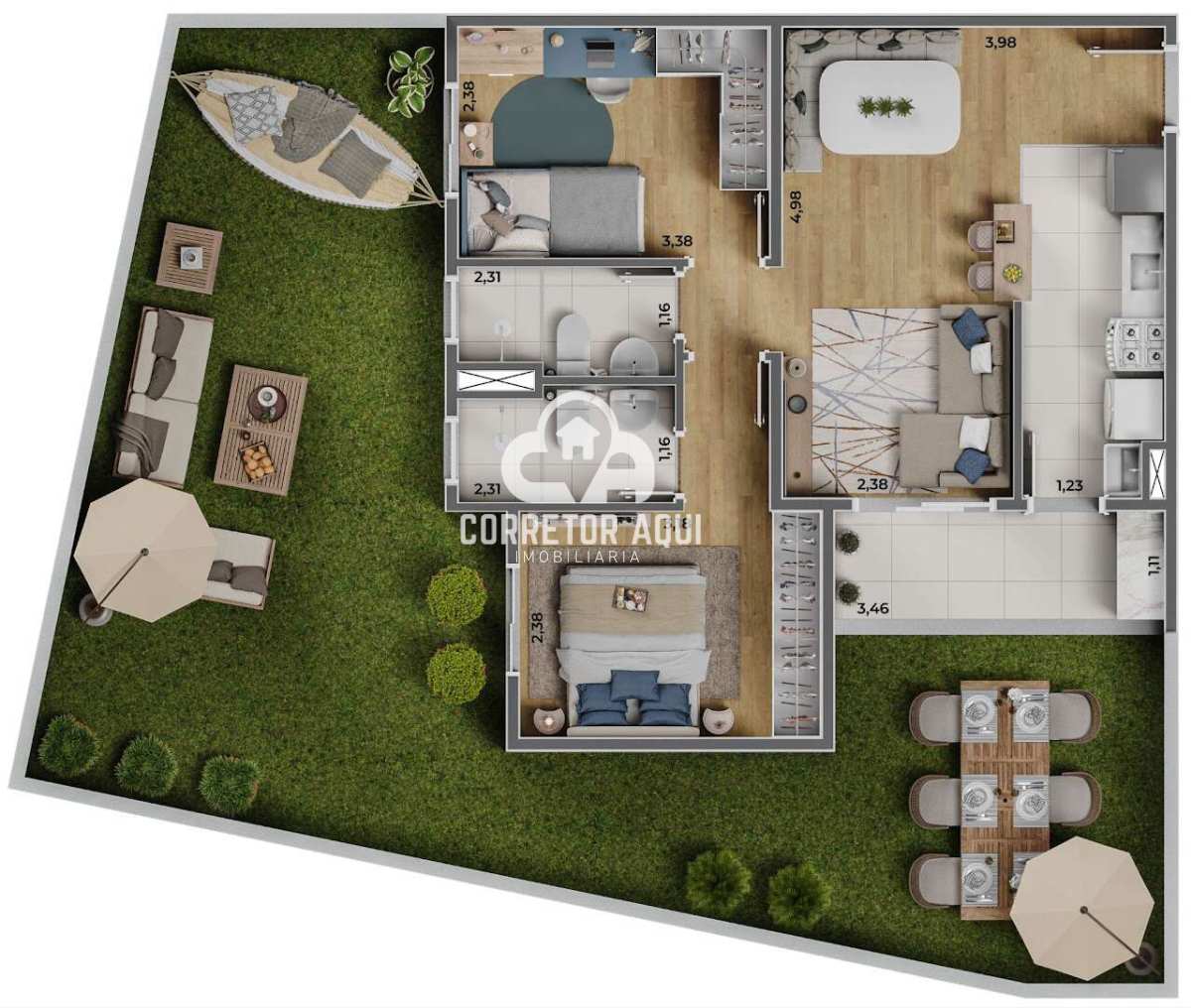 MAXY GREGO suite com closet – LANÇAMENTO EM SANTA BÁRBARA D'OESTE - Corretor Aqui Imobiliária
